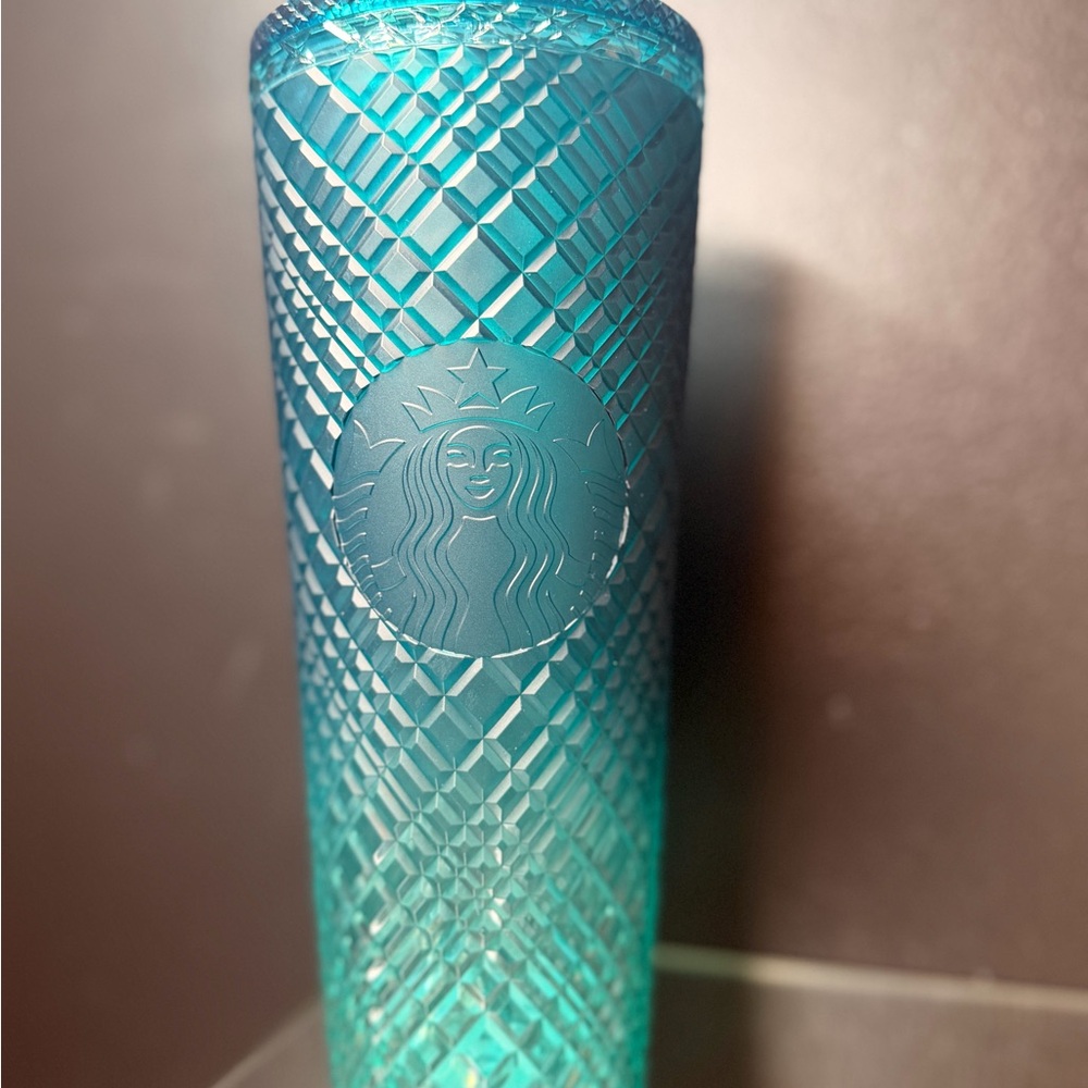 Starbucks Teal Faceted Reusable Tumbler